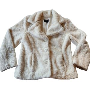 Braetan Teddy Chunky Ivory Peacoat sz L